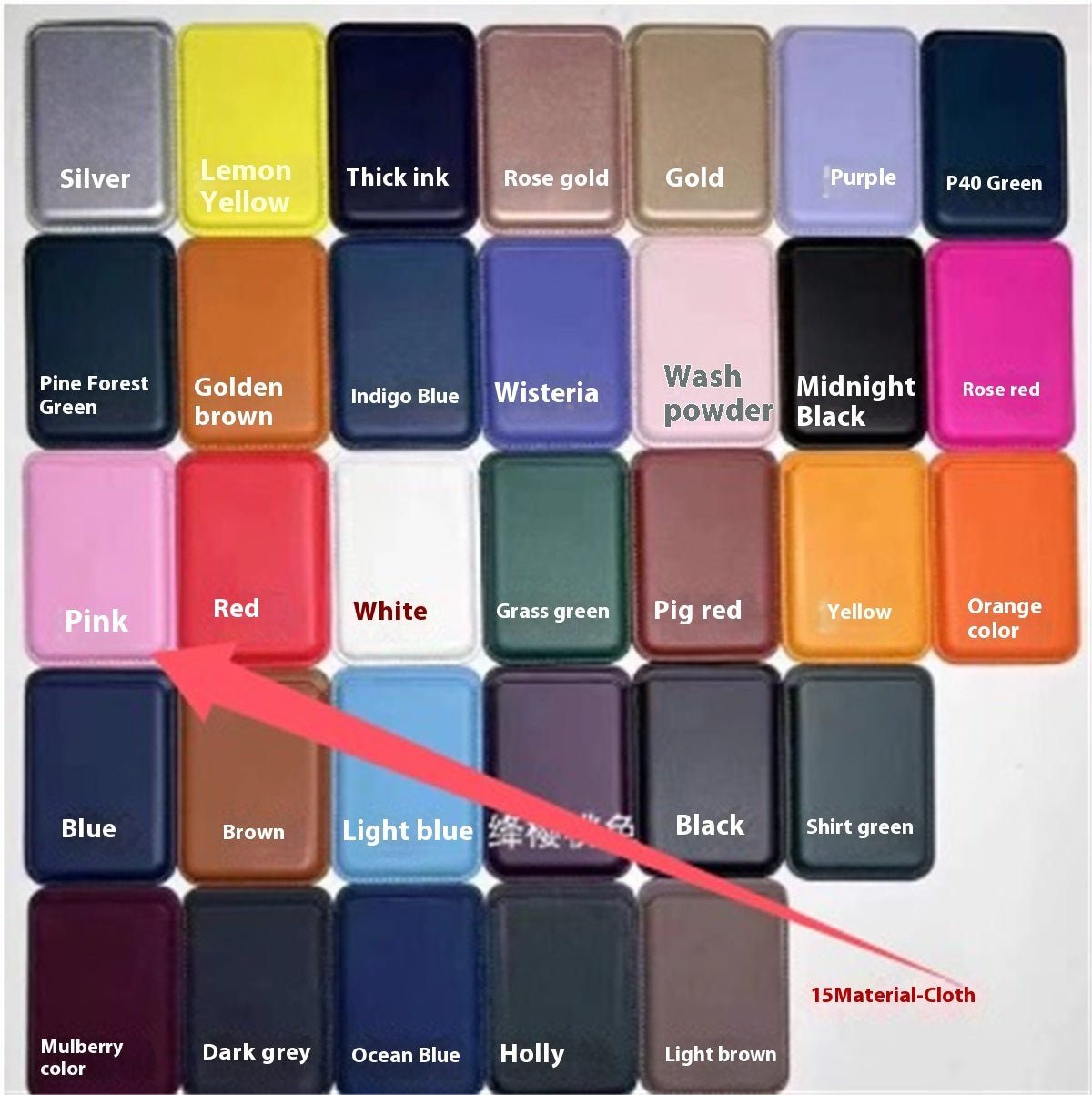 Magsafe Magnetic Luxury Leather Card Holder Wallet Case For 14 Pro Max 13 12